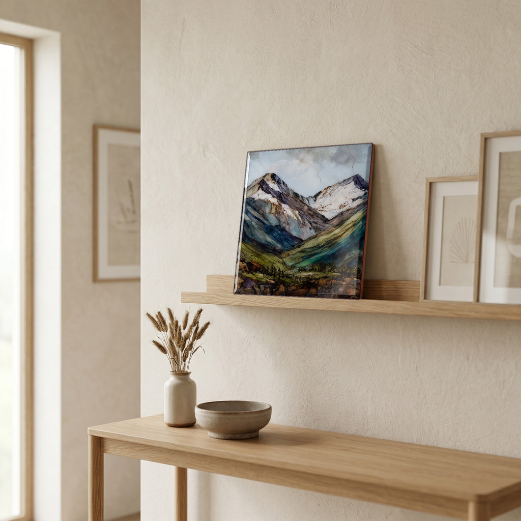 In the entryway, first thing you see.
