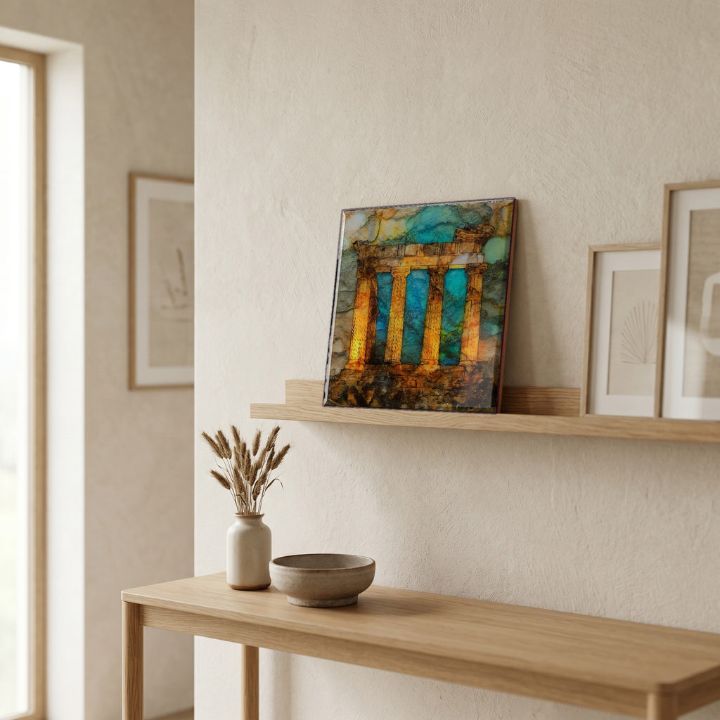 In the entryway, first thing you see.