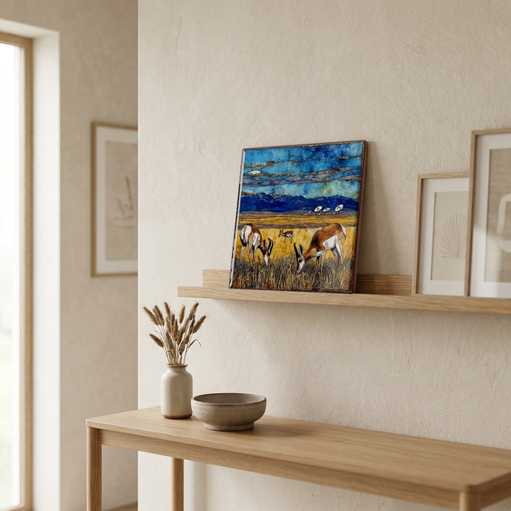 In the entryway, first thing you see.