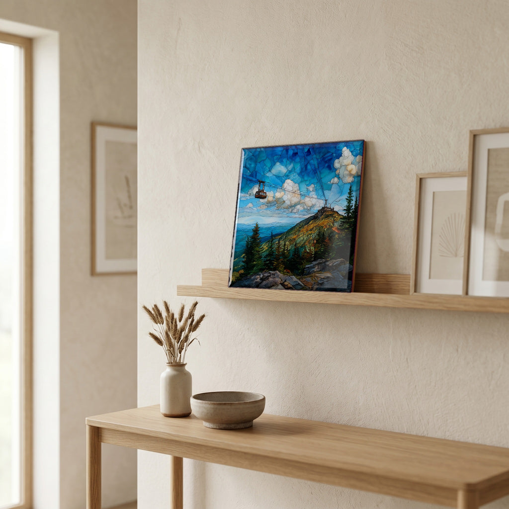In the entryway, first thing you see.