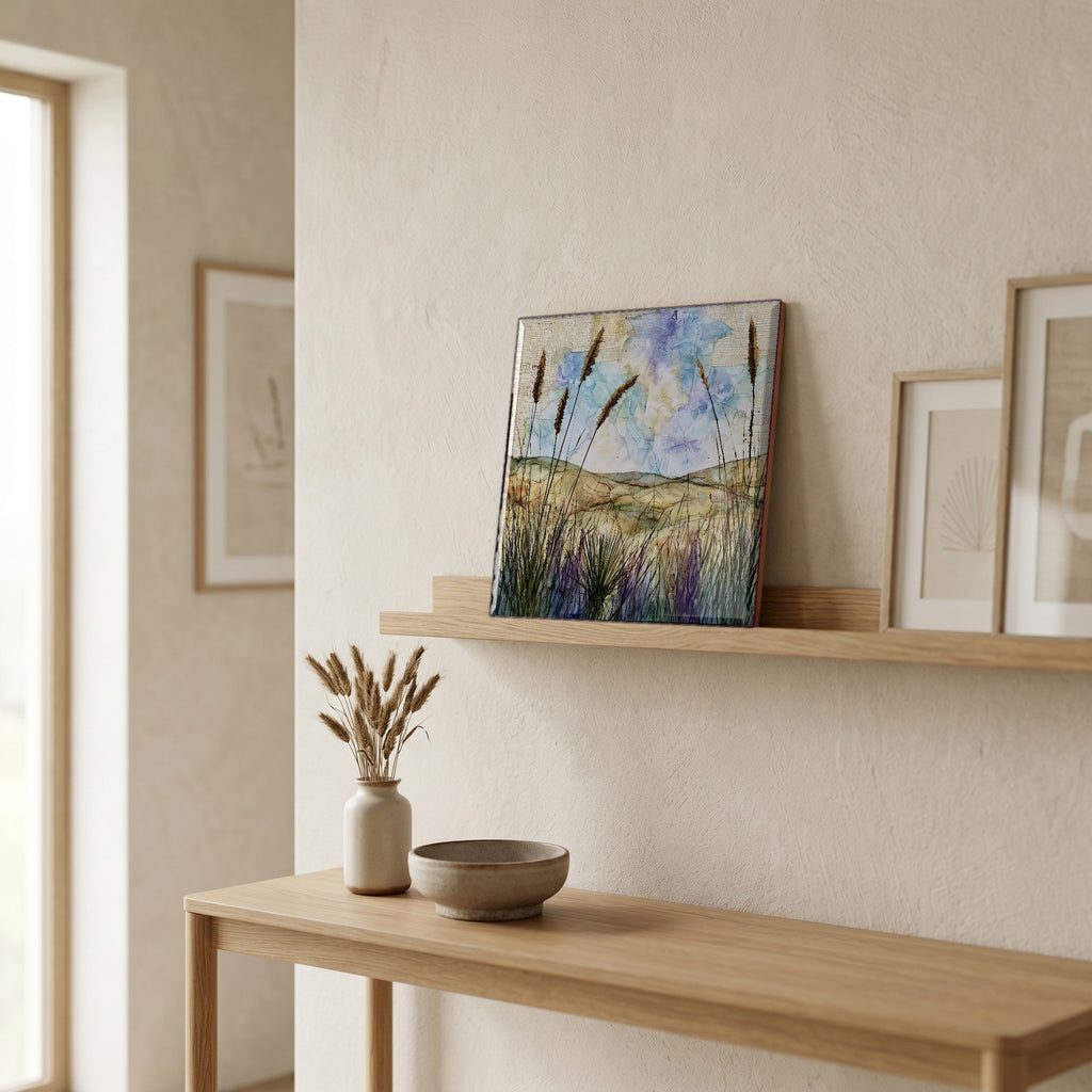 In the entryway, first thing you see.