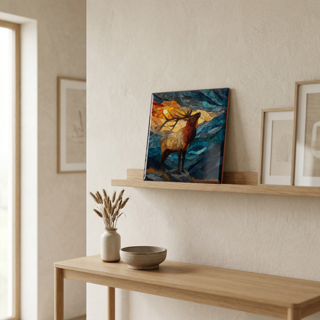 In the entryway, first thing you see.