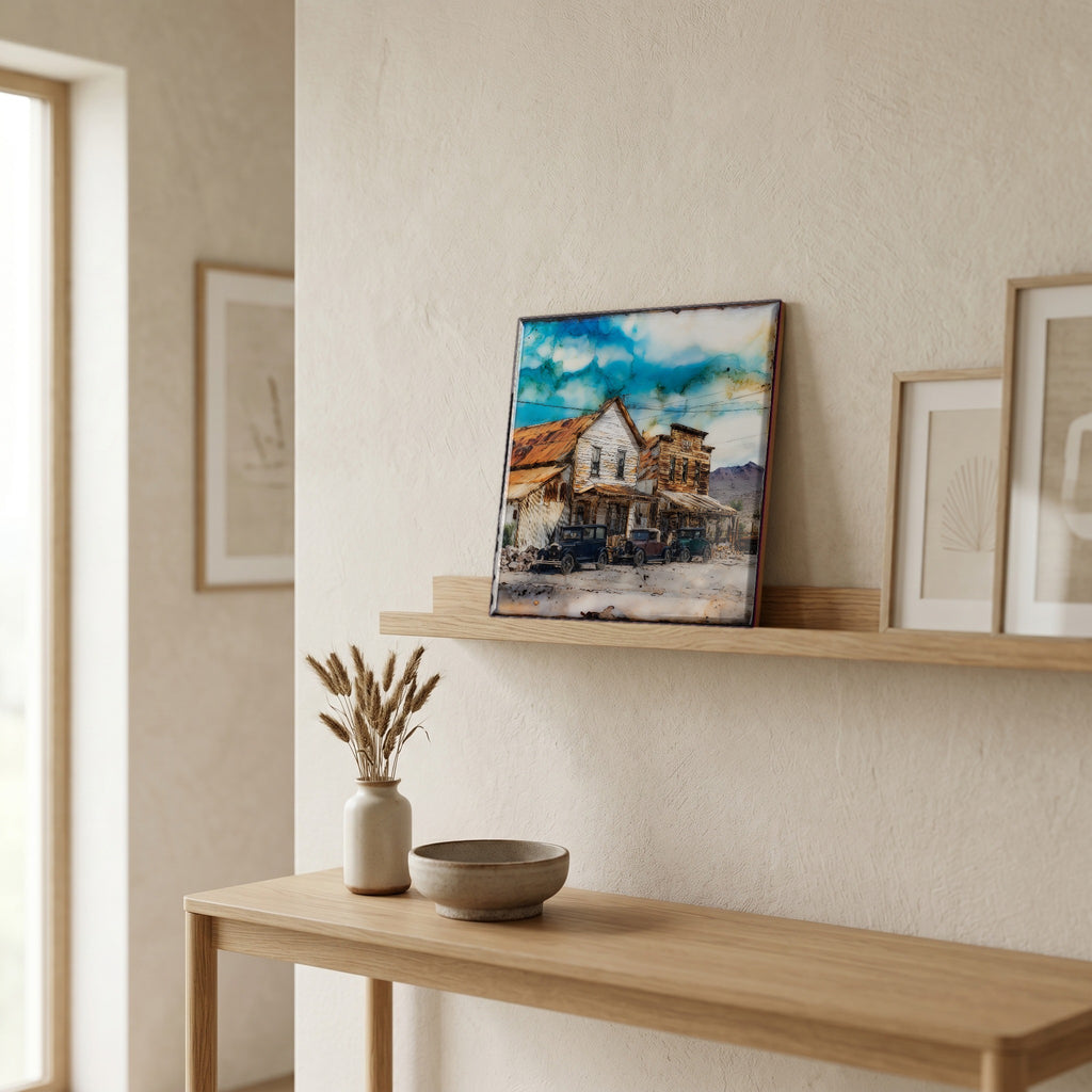 In the entryway, first thing you see.