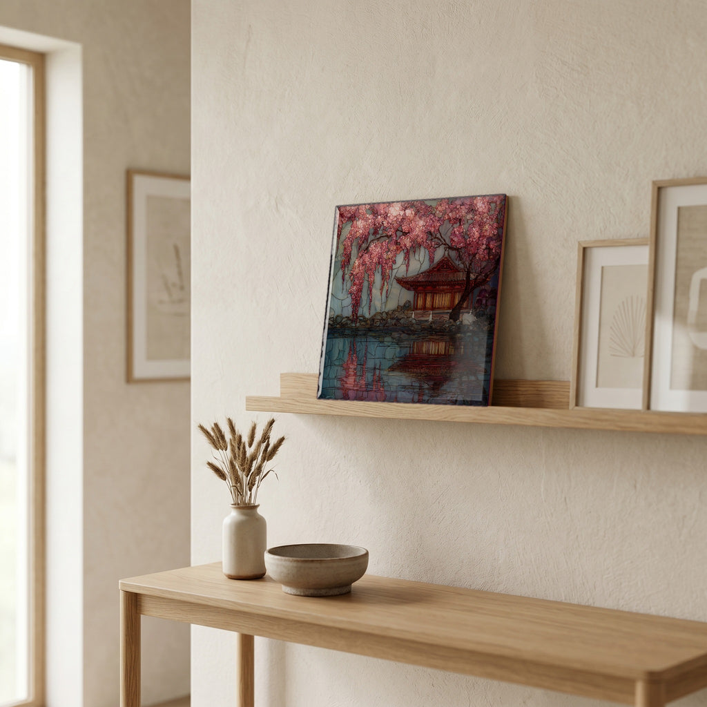 In the entryway, first thing you see.