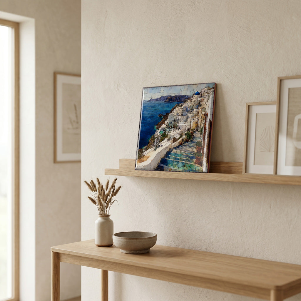 In the entryway, first thing you see.