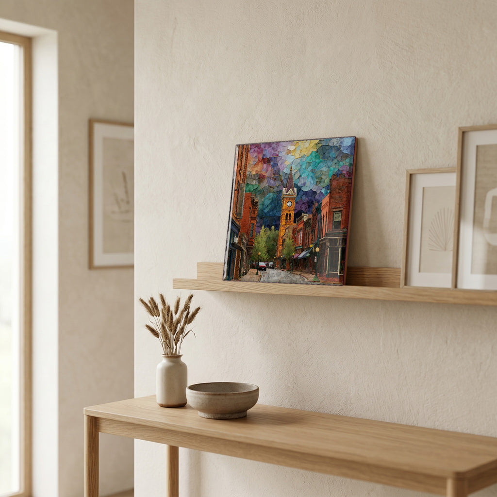 In the entryway, first thing you see.