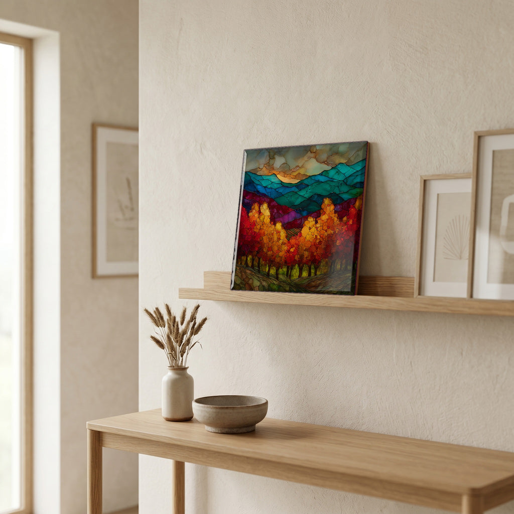 In the entryway, first thing you see.