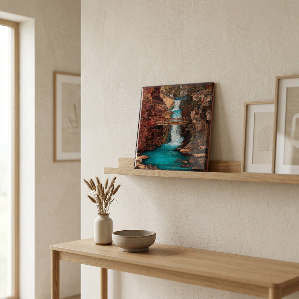 In the entryway, first thing you see.