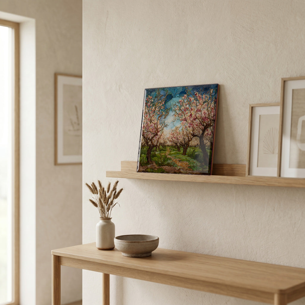 In the entryway, first thing you see.