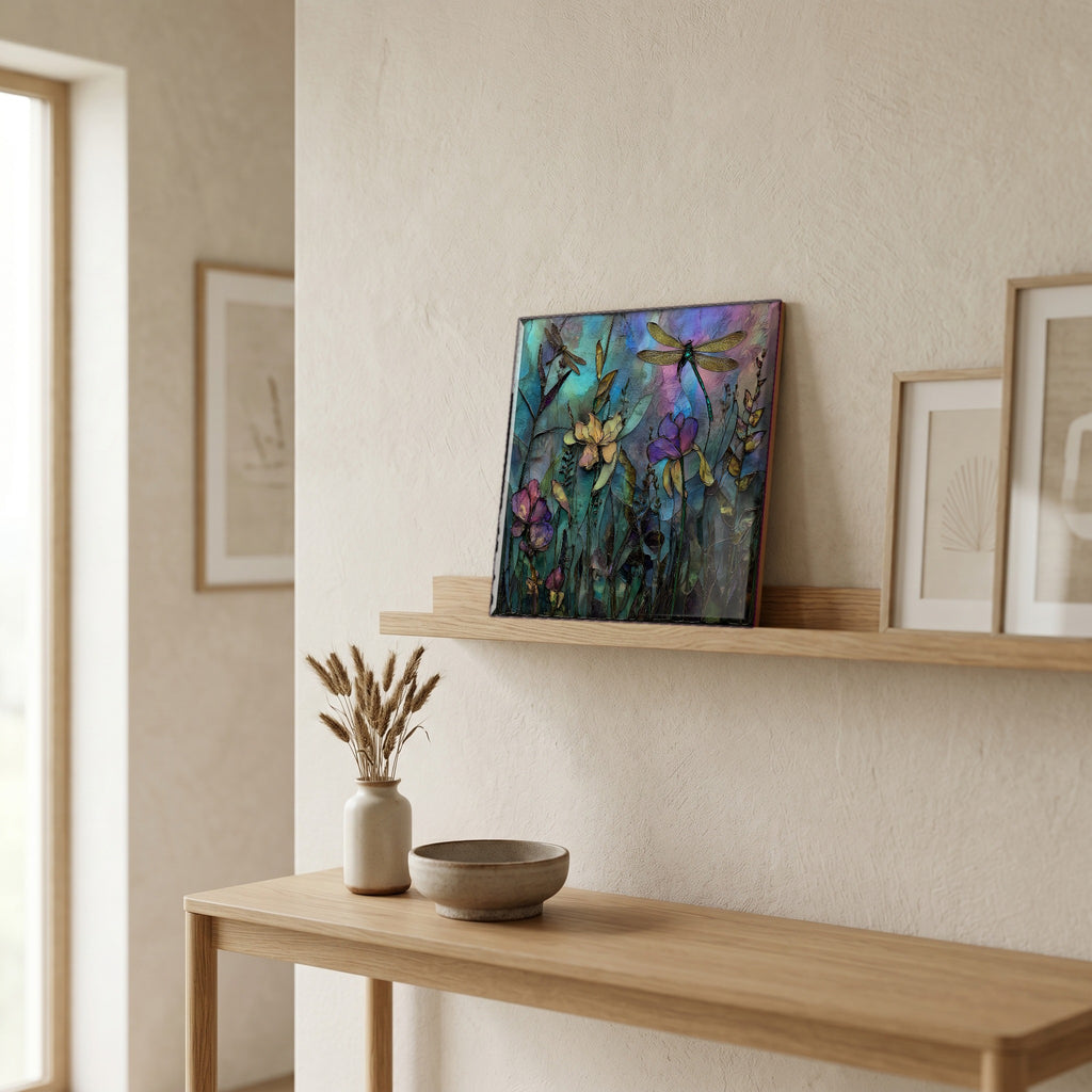 In the entryway, first thing you see.