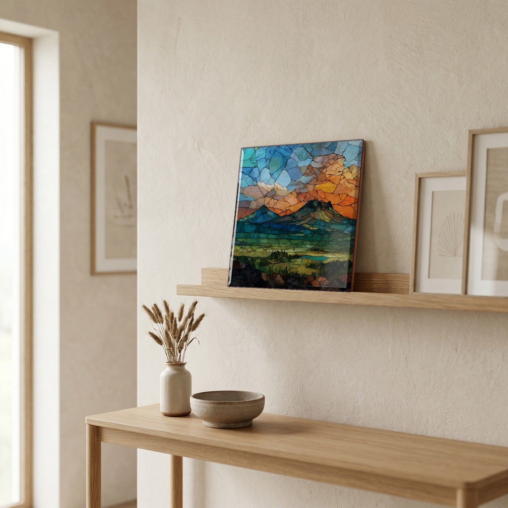 In the entryway, first thing you see.