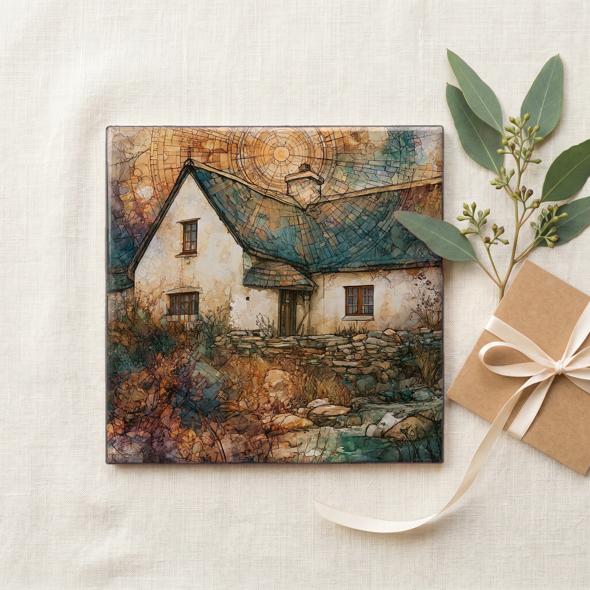 an old whitewashed thatched — gifting