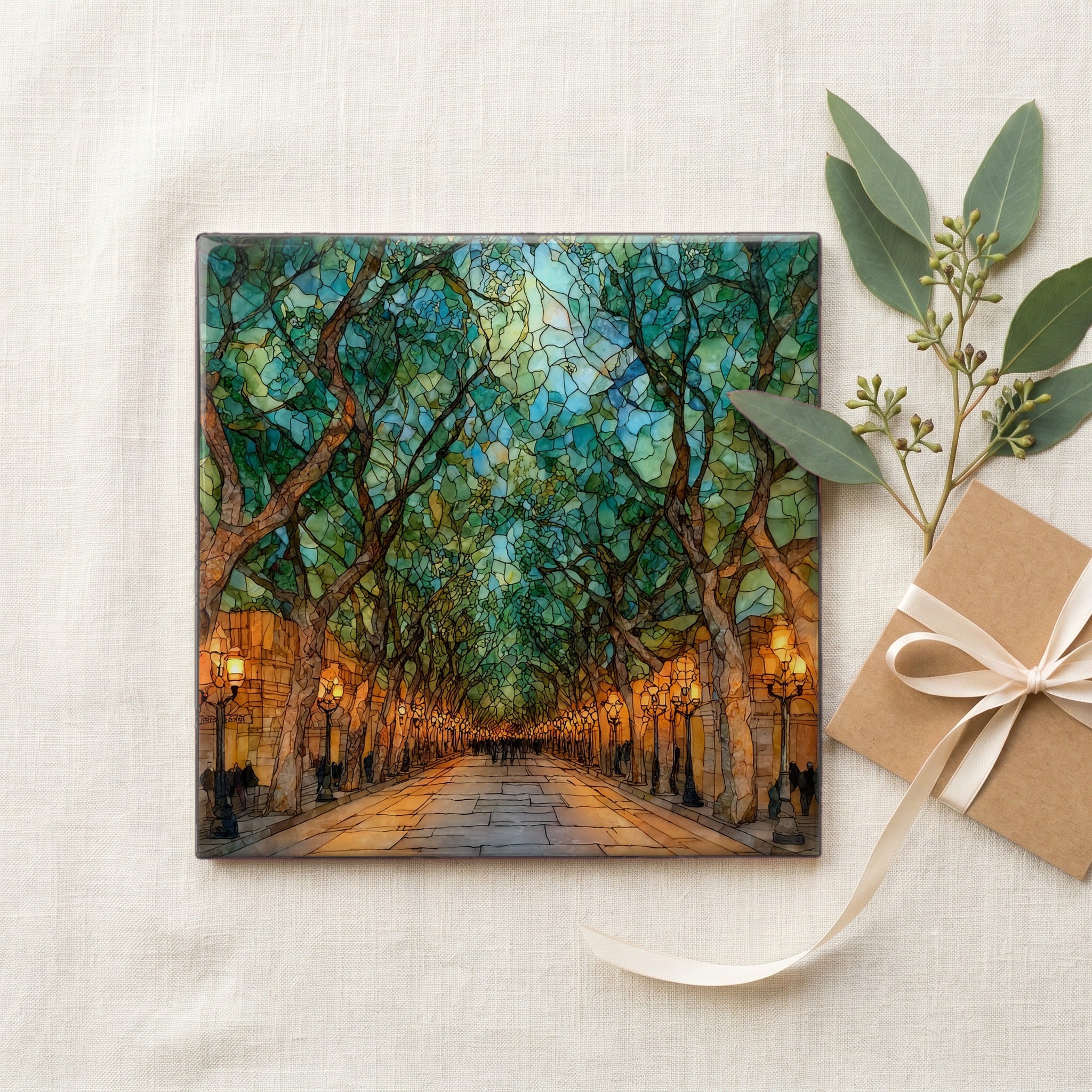 La Rambla tree-lined promenade — gifting