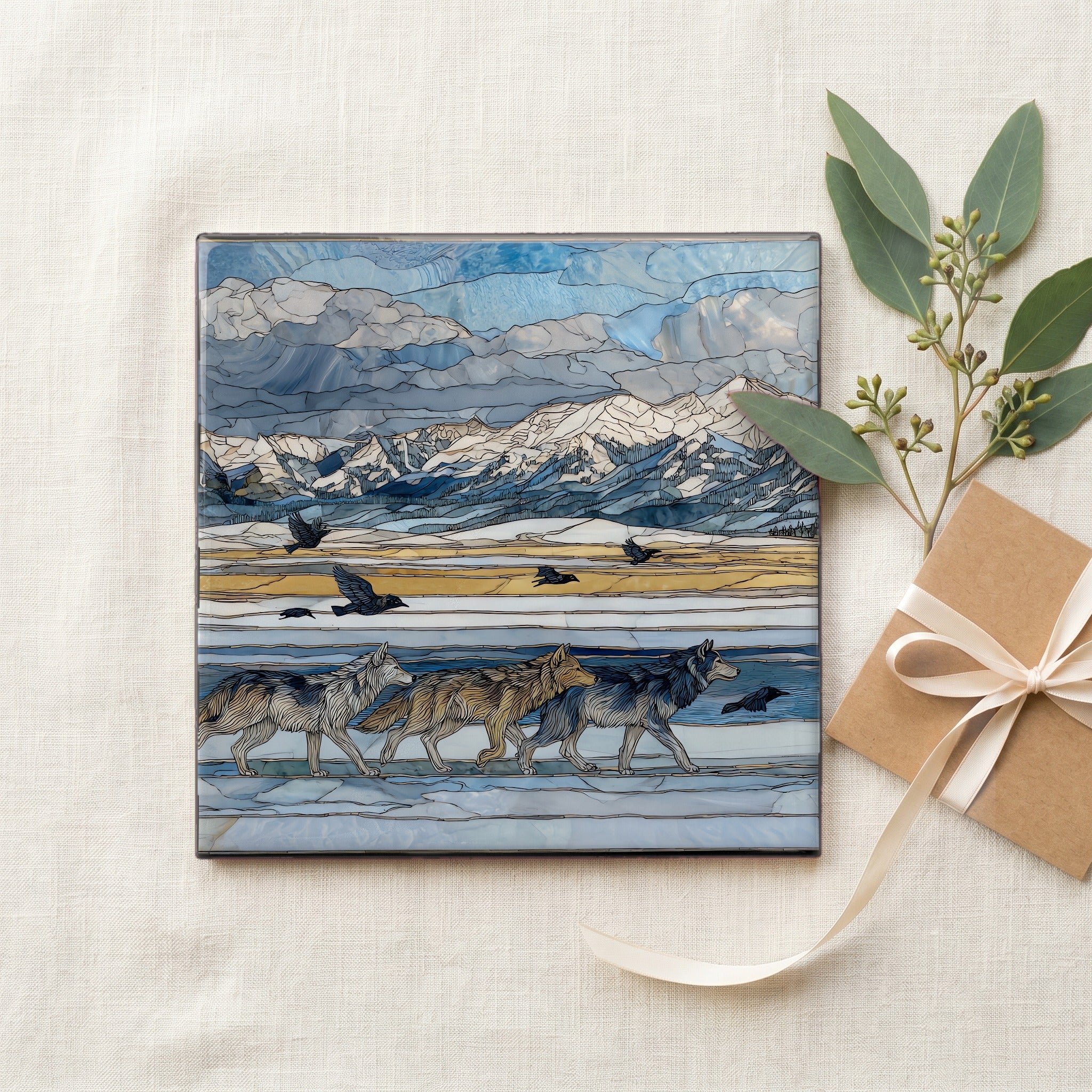 a gray wolf pack moving single — gifting