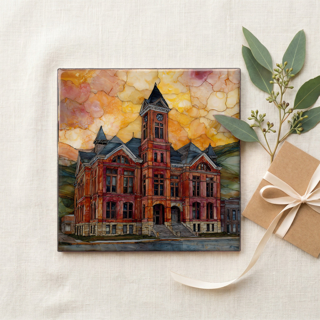 Cripple Creek courthouse Front Range Ceramic Art Tile — gifting