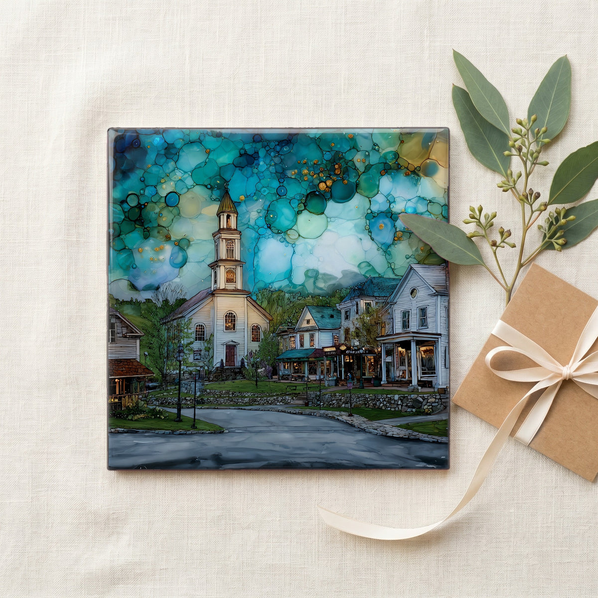 the Woodstock village green — gifting