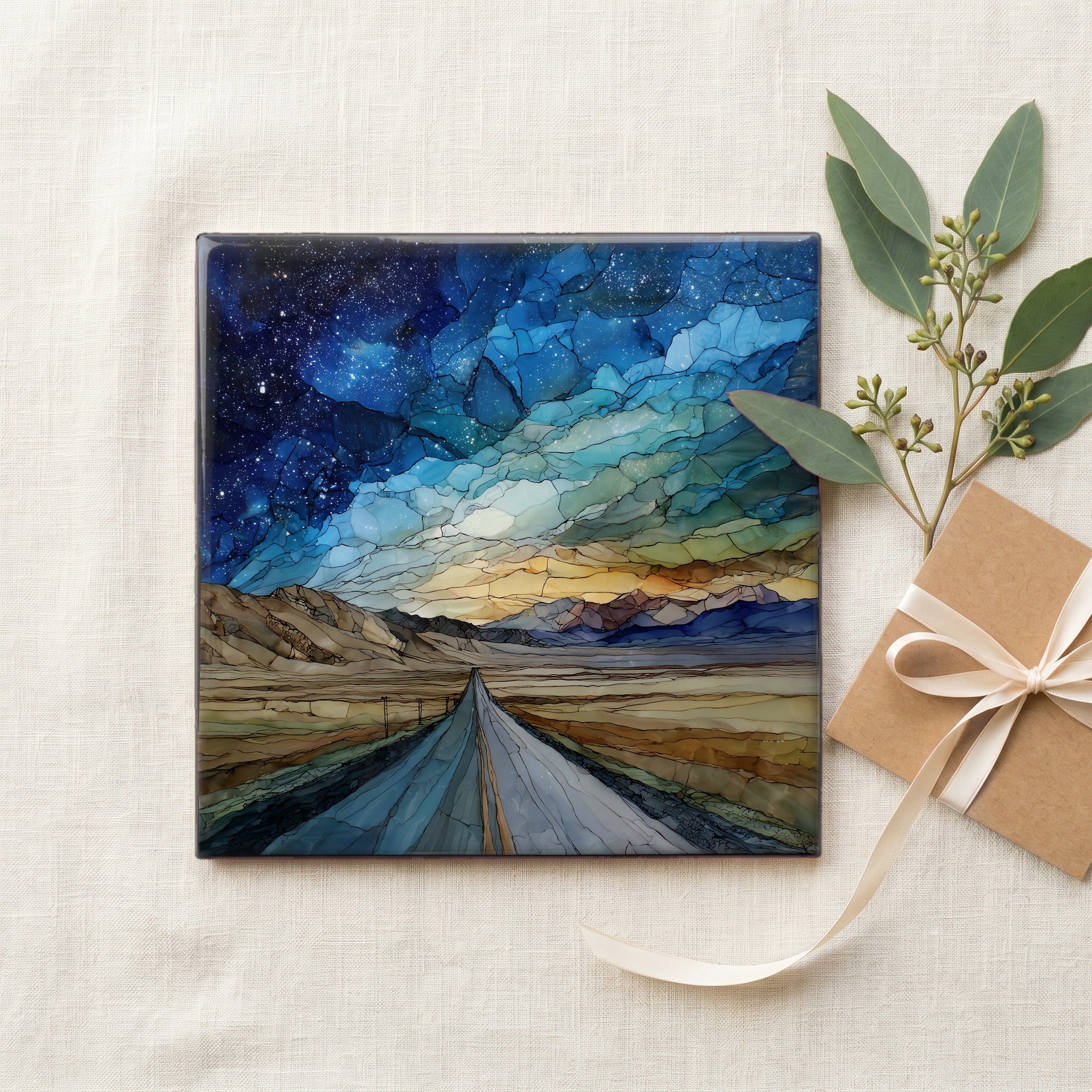 the Loneliest Road US-50 sign beside — gifting
