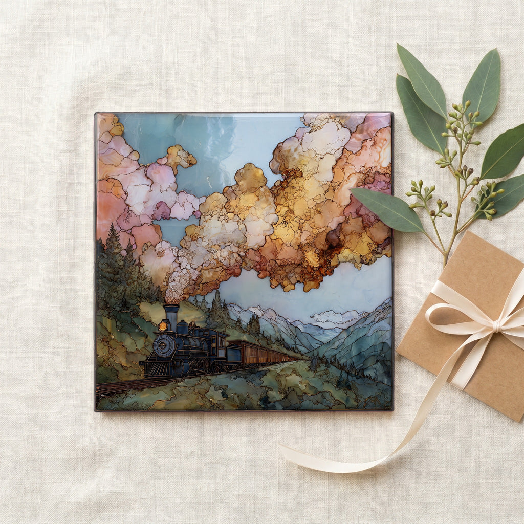 Leadville C&S at French Gulch Sawatch Range Ceramic Art Tile — gifting