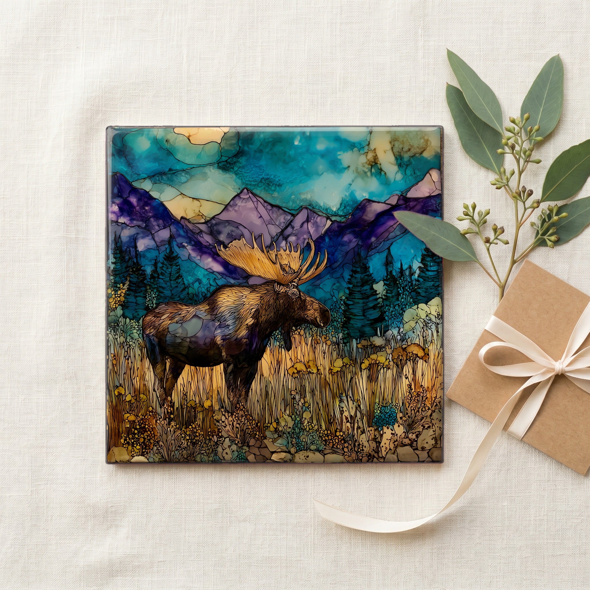 a bull moose chest-deep — gifting