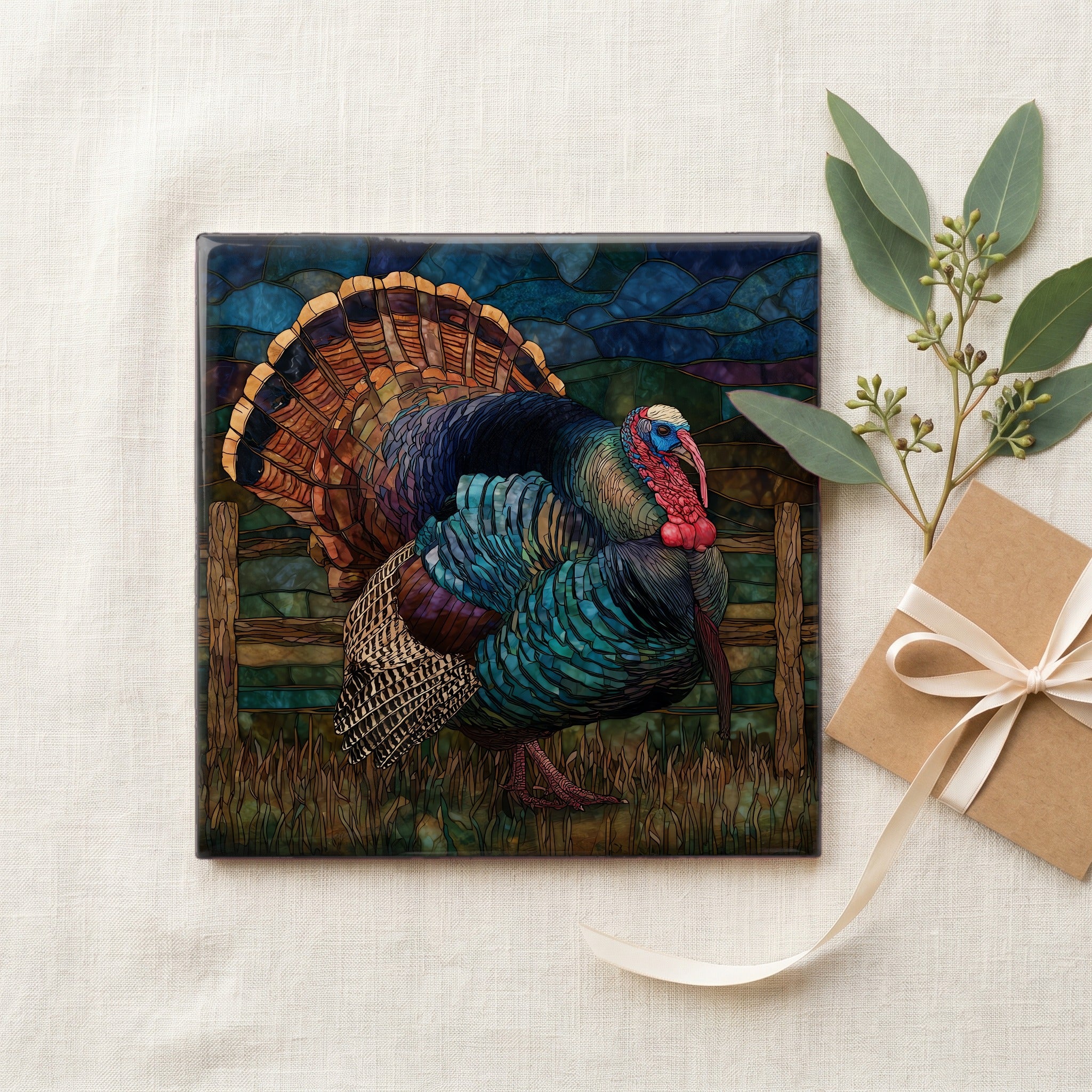 a wild tom turkey strutting in — gifting