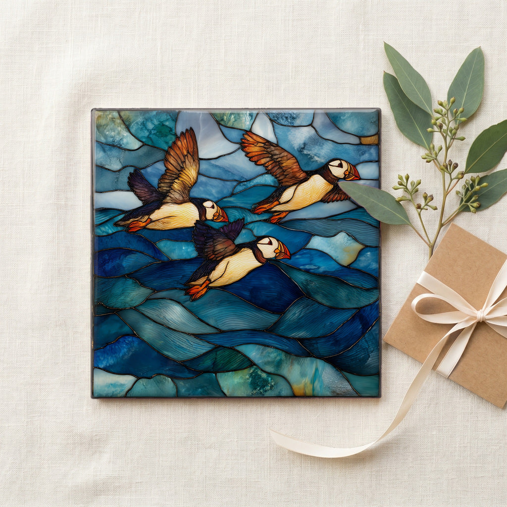 Atlantic puffins on the — gifting