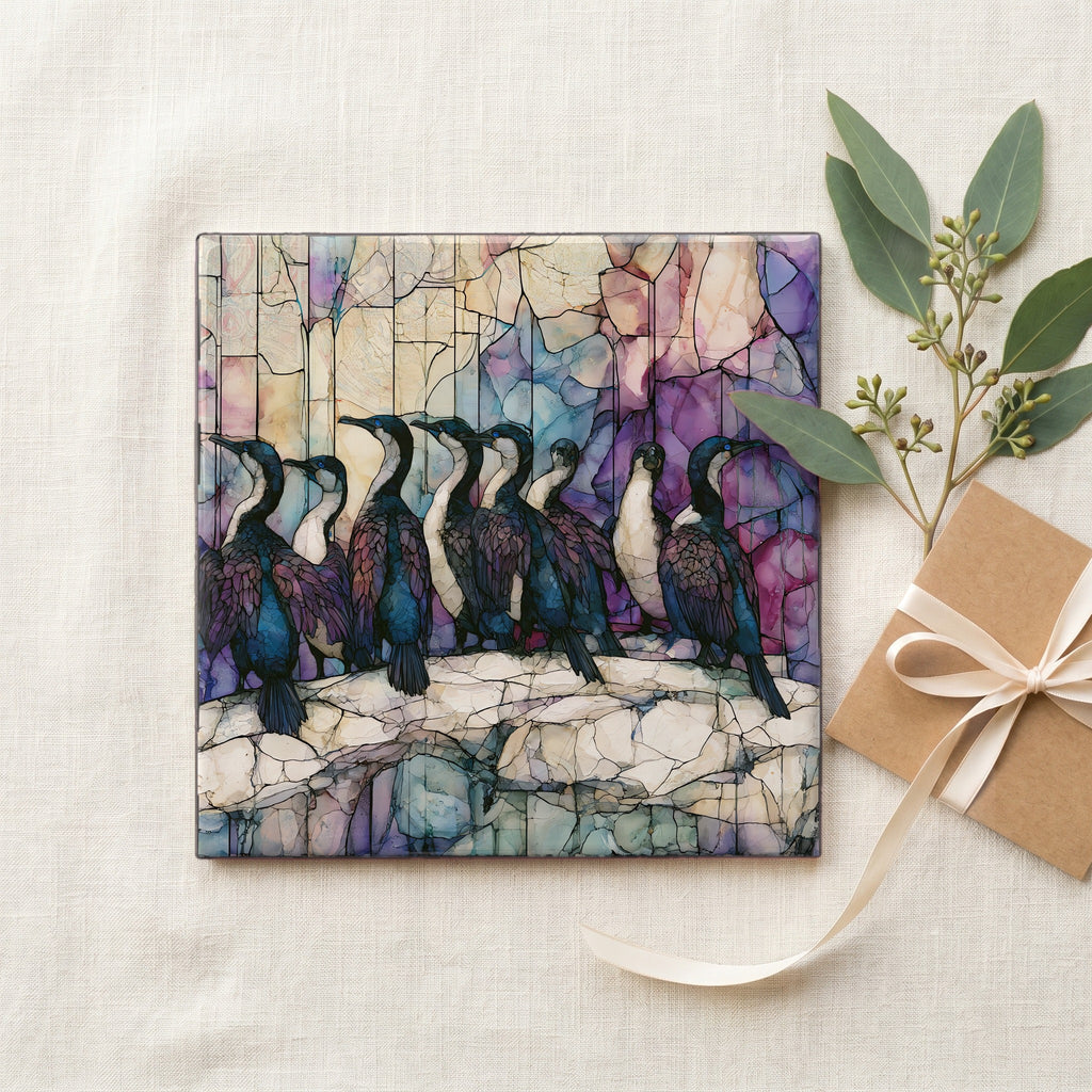 Cape cormorants drying their — gifting