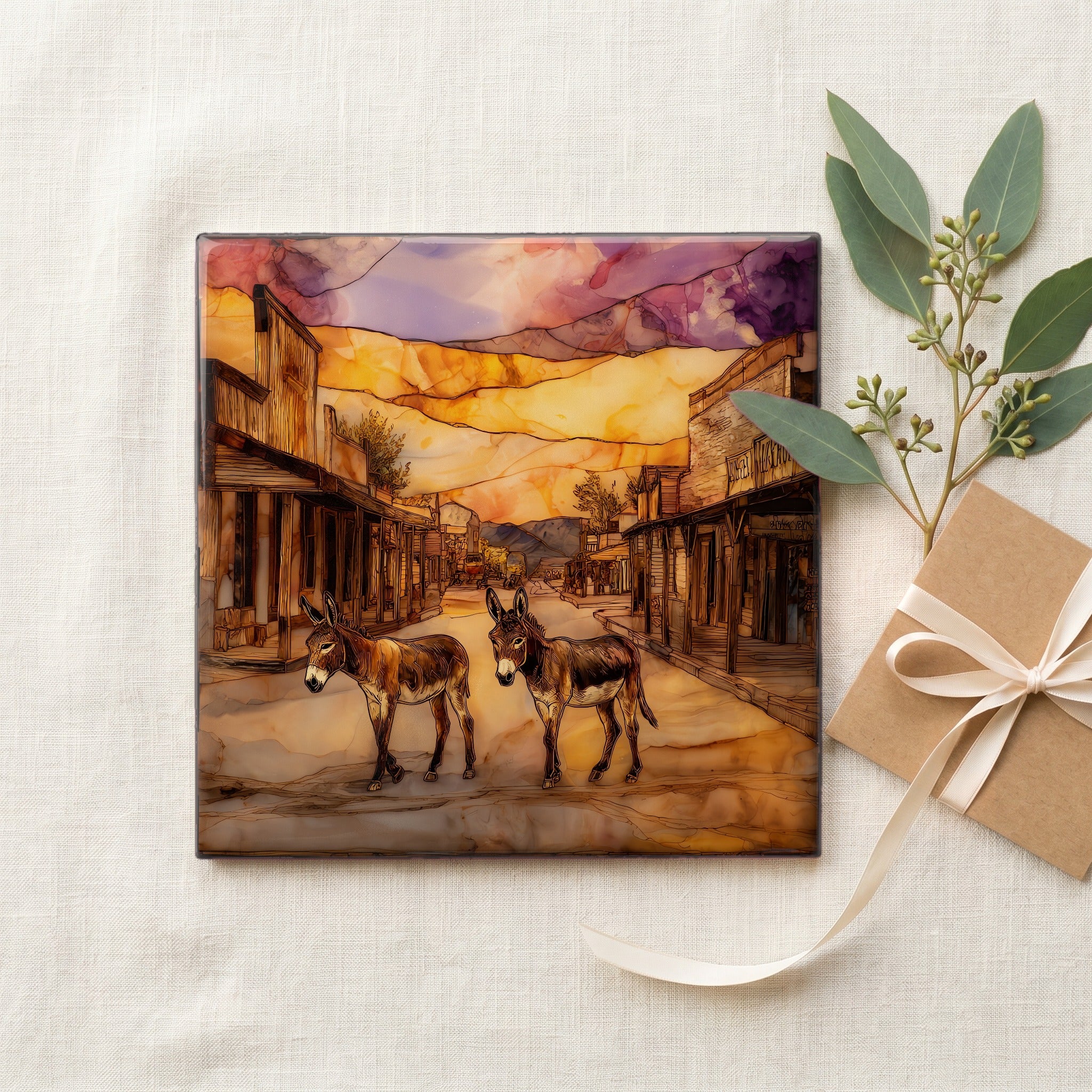 Oatman main street and burros — gifting