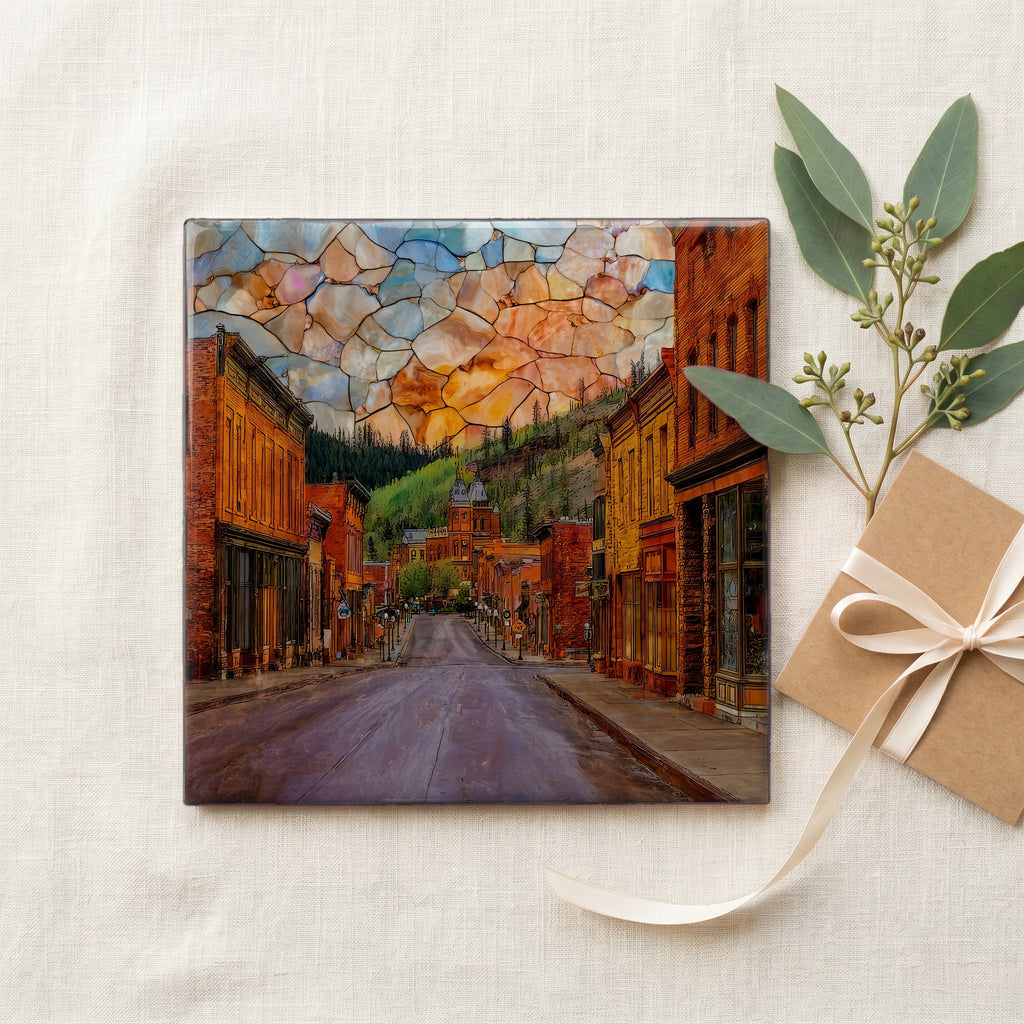 Cripple Creek historic district Front Range Ceramic Art Tile — gifting