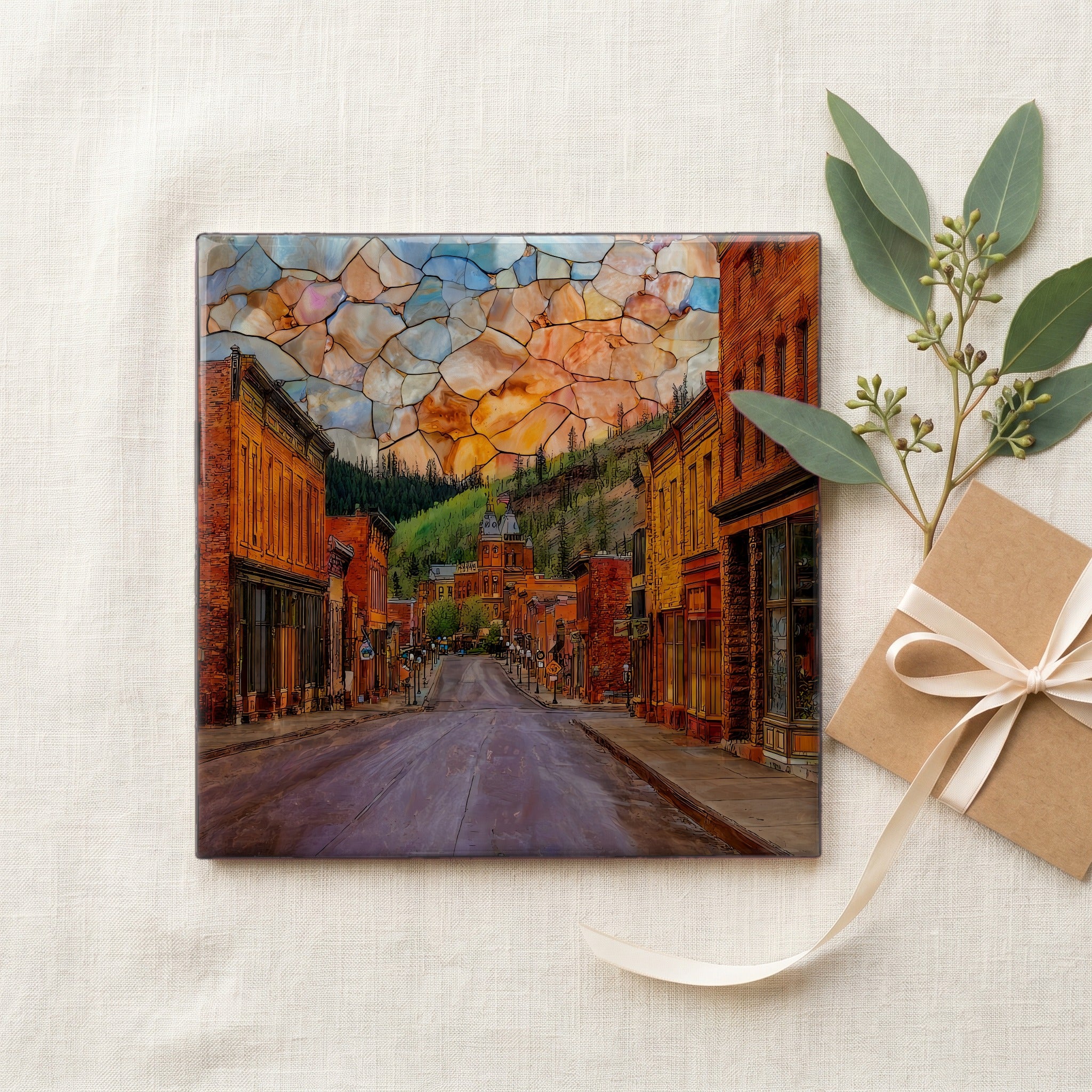 Cripple Creek historic district Front Range Ceramic Art Tile — gifting