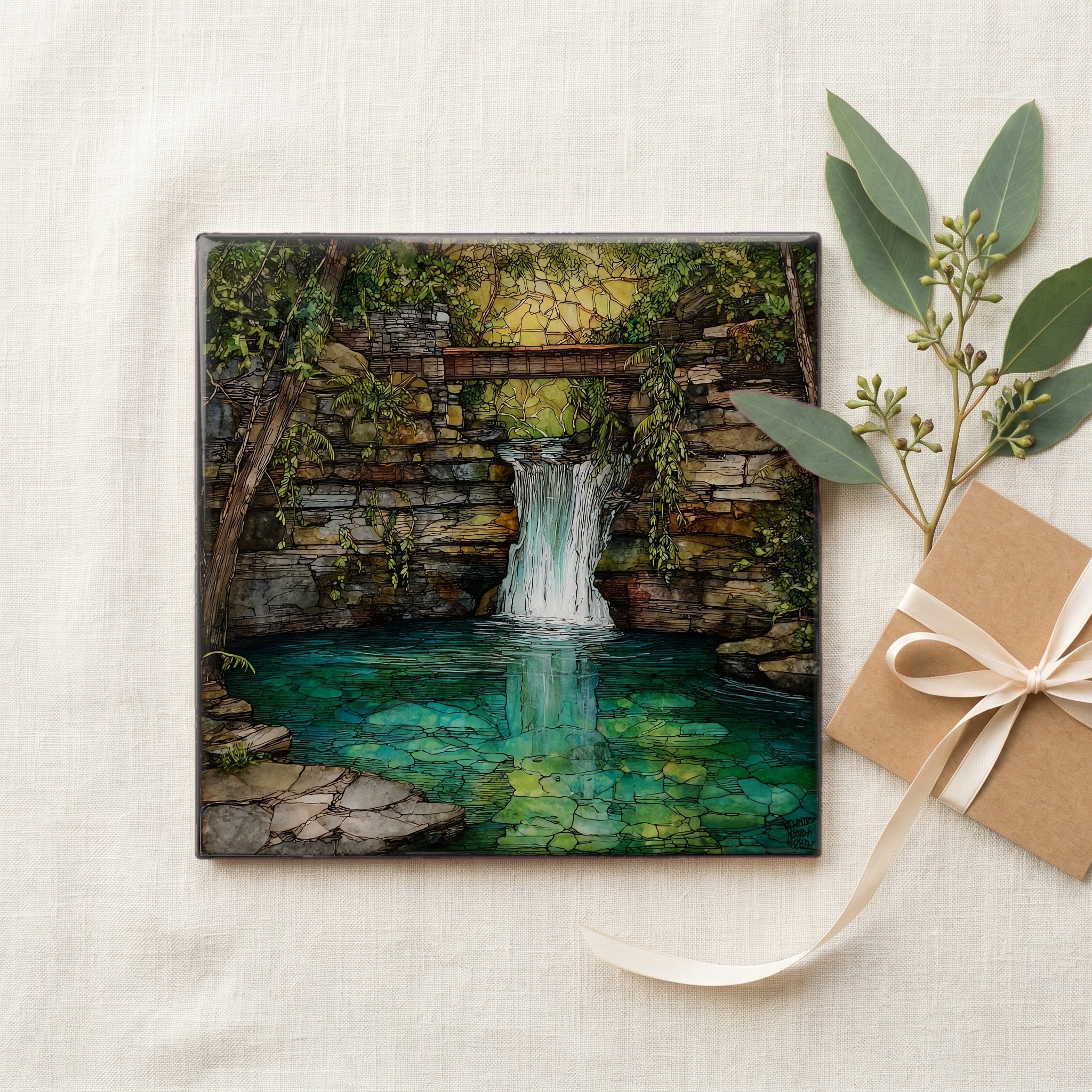 Sitting Bull Falls pouring over a — gifting