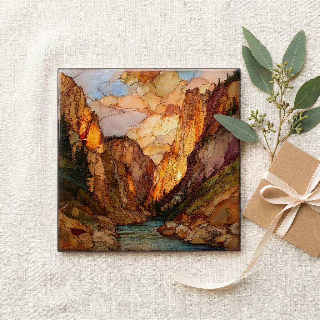 Eldorado Canyon climbing walls Front Range Ceramic Art Tile — gifting