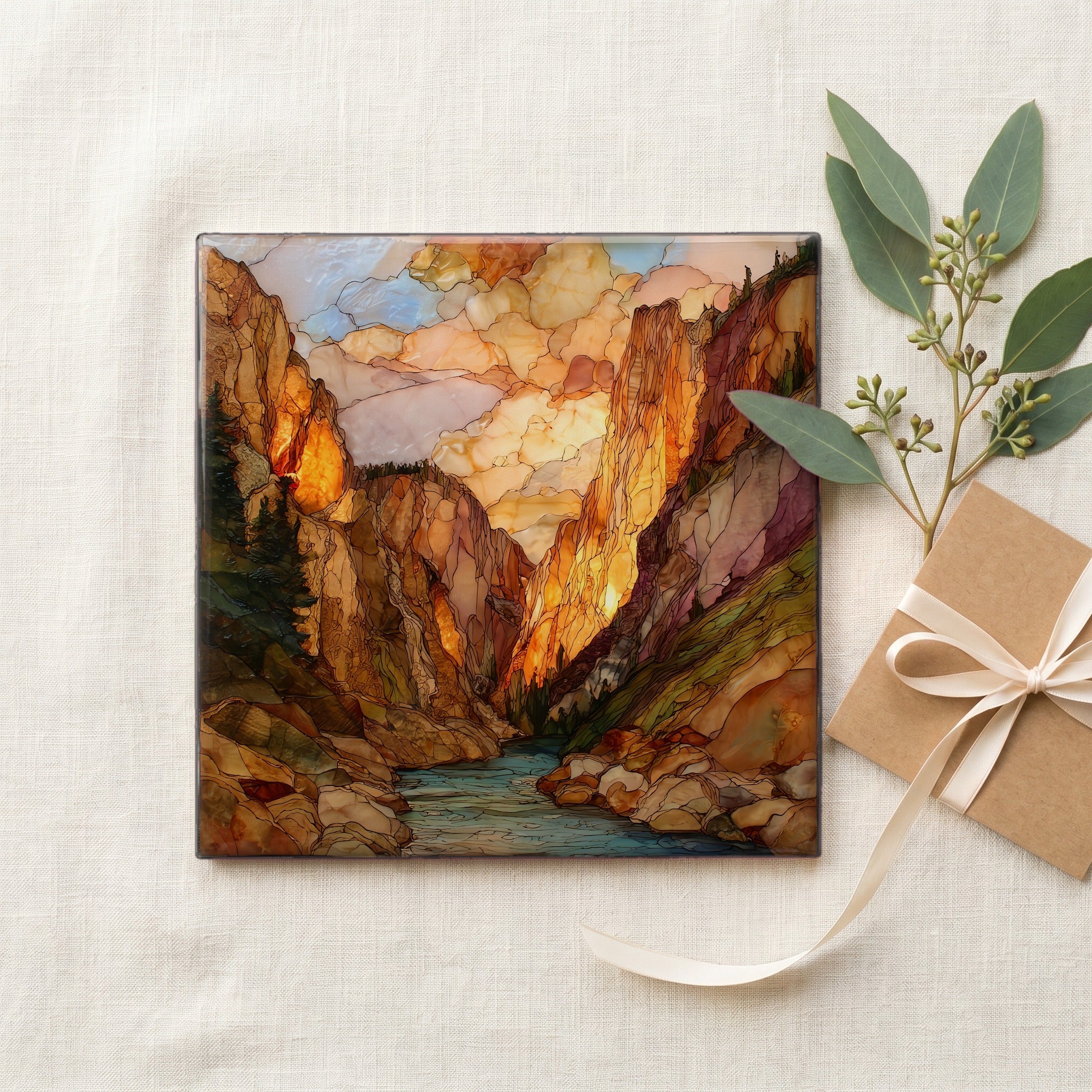 Eldorado Canyon climbing walls Front Range Ceramic Art Tile — gifting