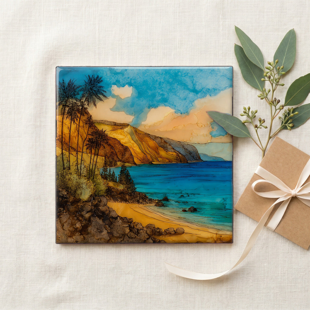Kaiolohia Lanai Ceramic Art Tile — gifting