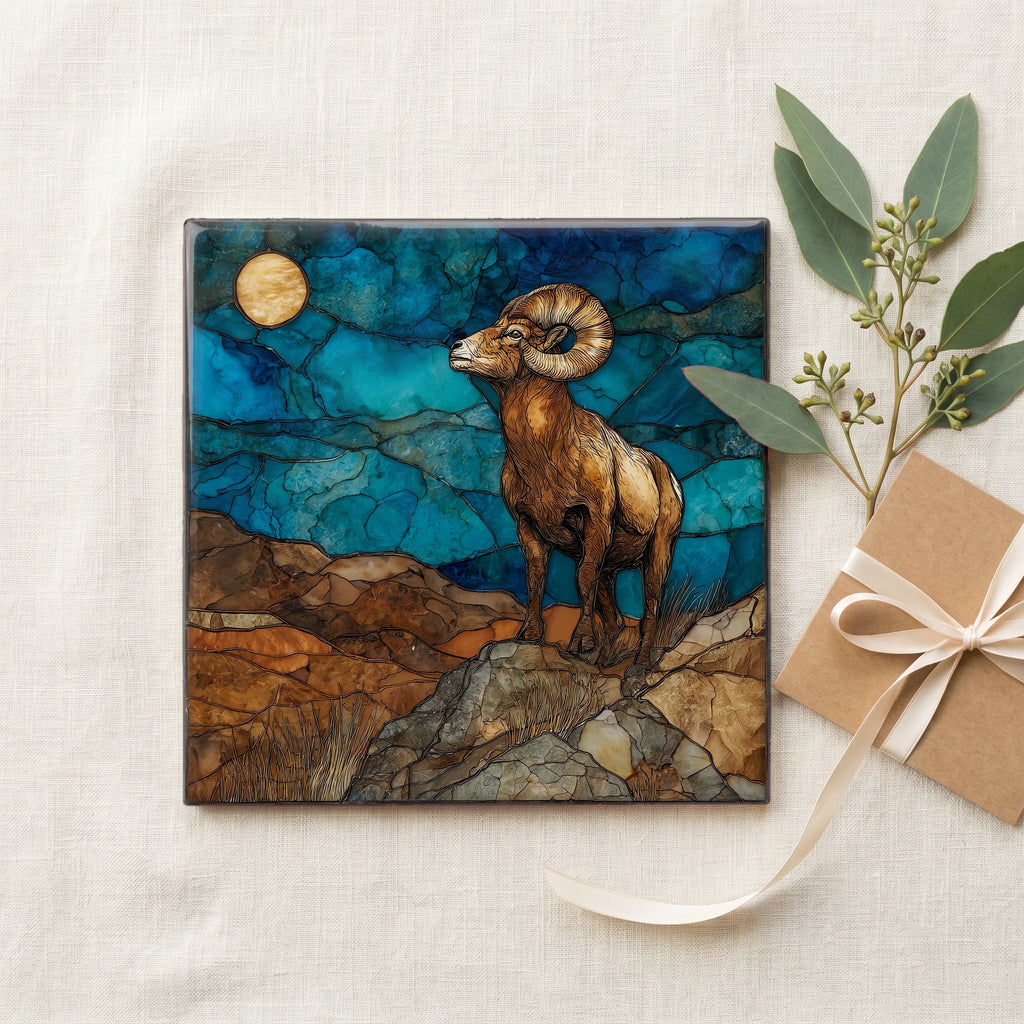 Badlands bighorn ram on — gifting