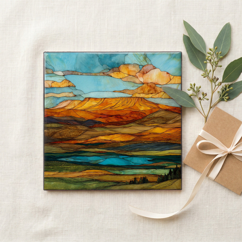 Grand Mesa Scenic Byway Ceramic Art Tile — gifting