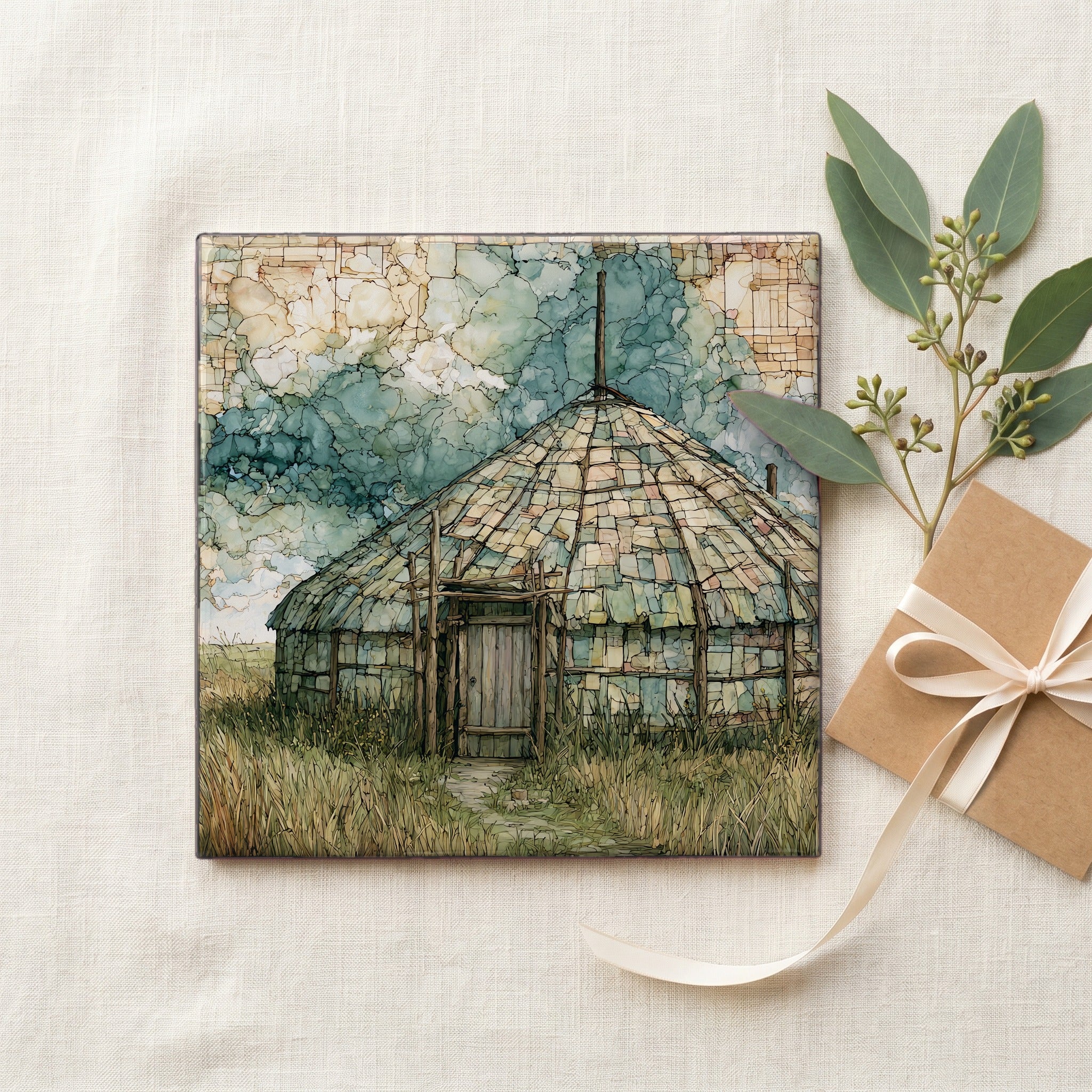 a Mandan earthlodge reconstruction — gifting