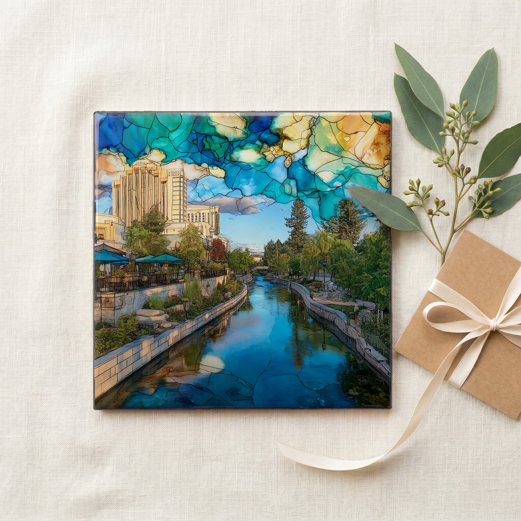 the Reno Riverwalk along the Truckee River — gifting