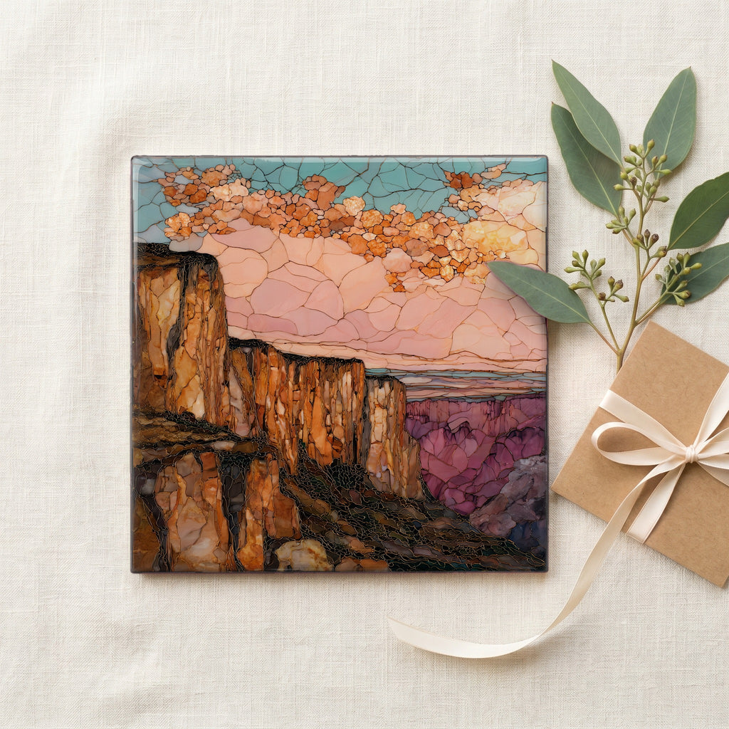Painted Wall from Cedar Point Black Canyon NP Ceramic Art Tile — gifting