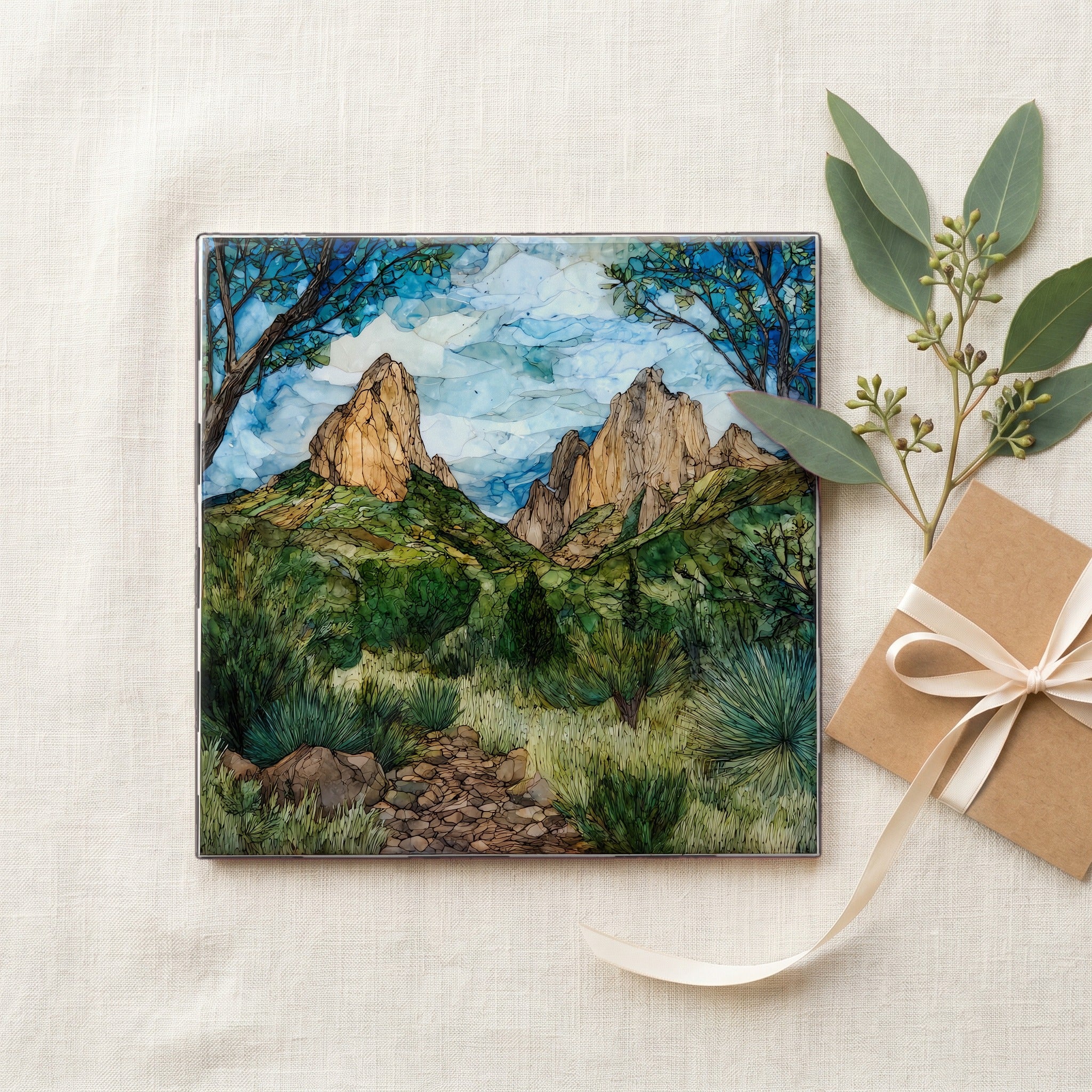Aguirre Spring among scrub — gifting