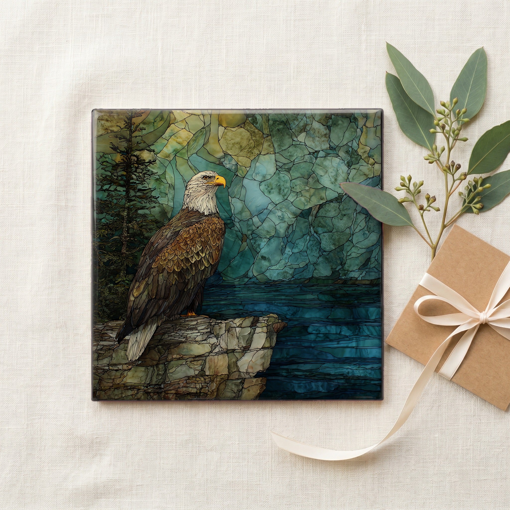 a bald eagle perched on a — gifting