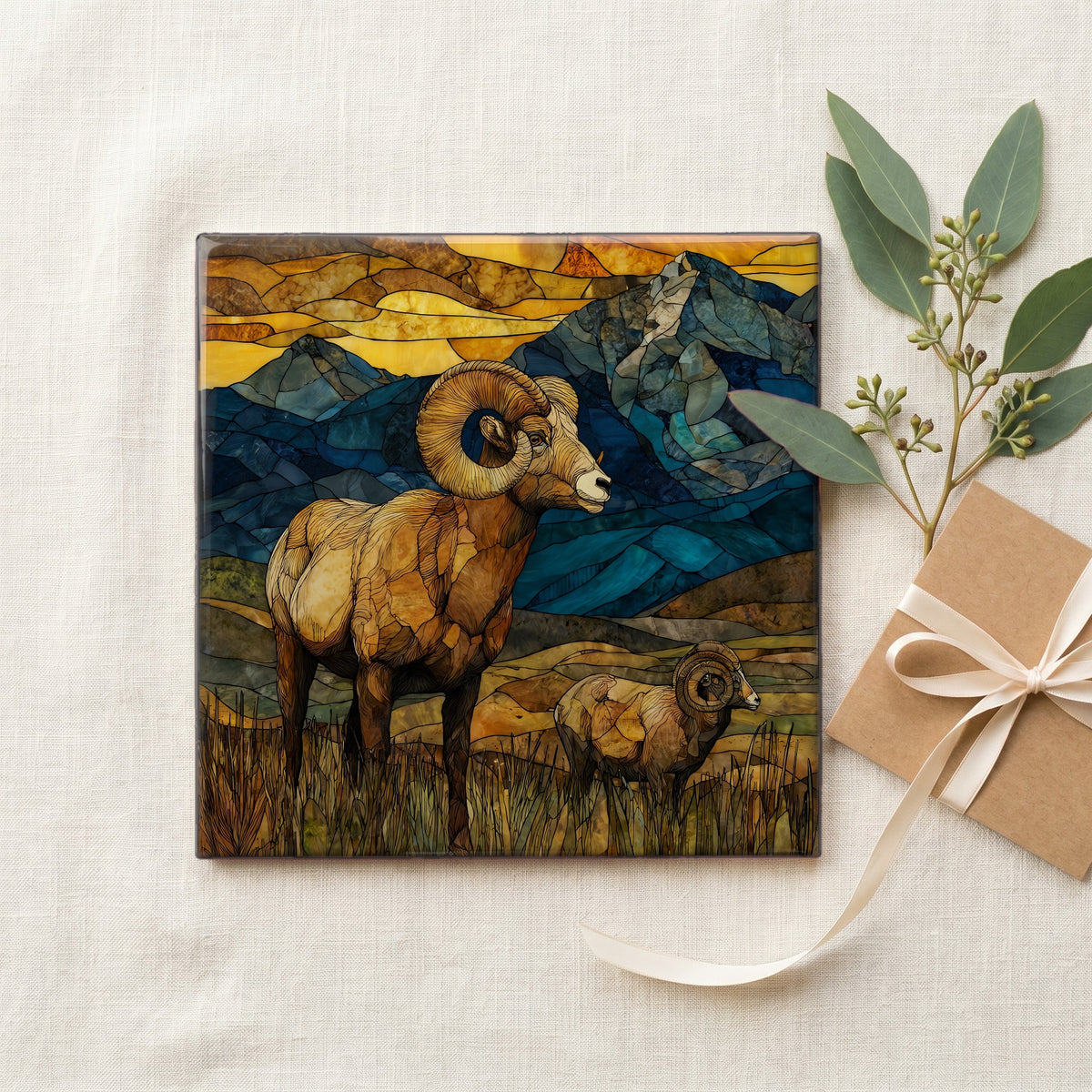 a full-curl bighorn ram — gifting