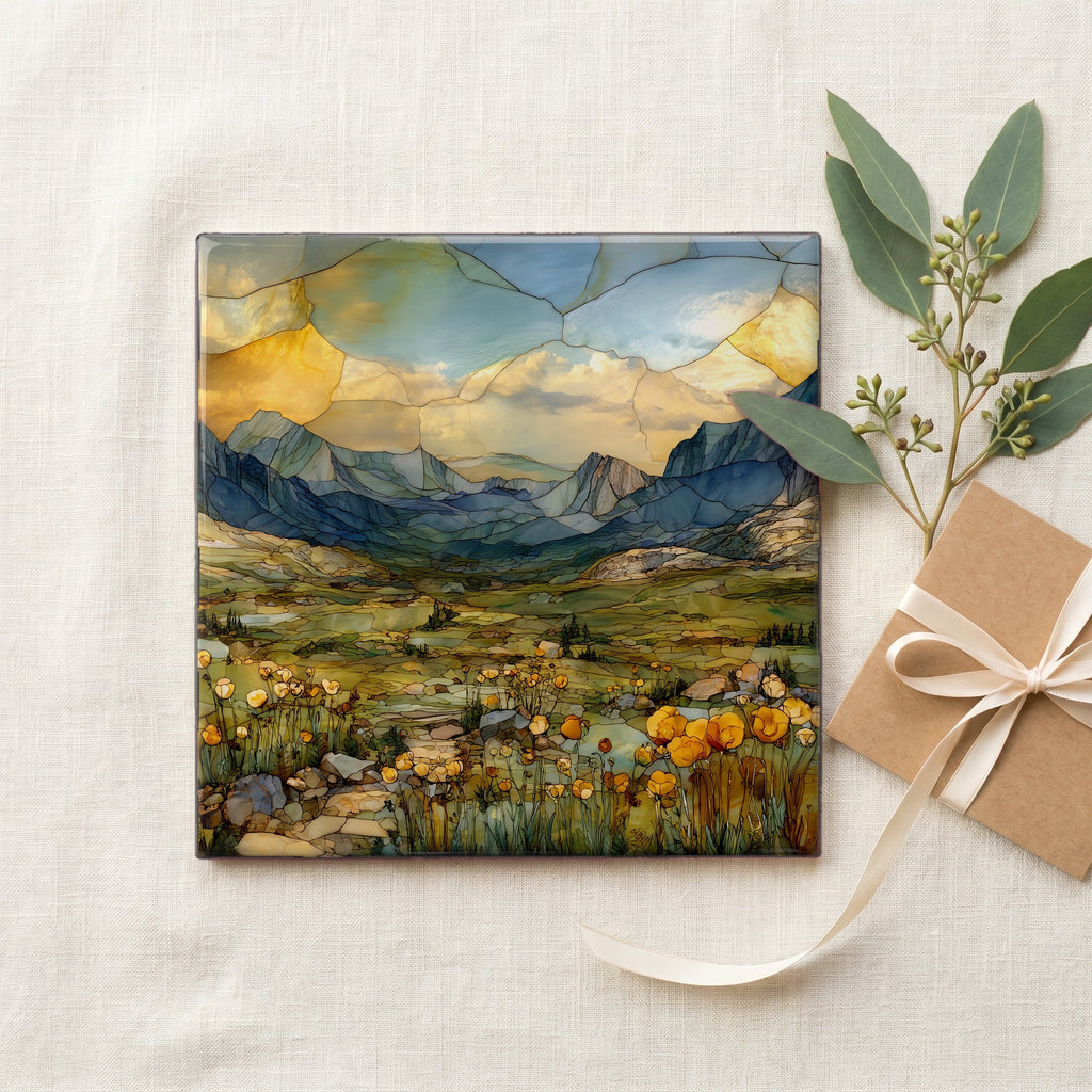 Tundra Communities trail Rocky Mountain National Park Ceramic Art Tile — gifting