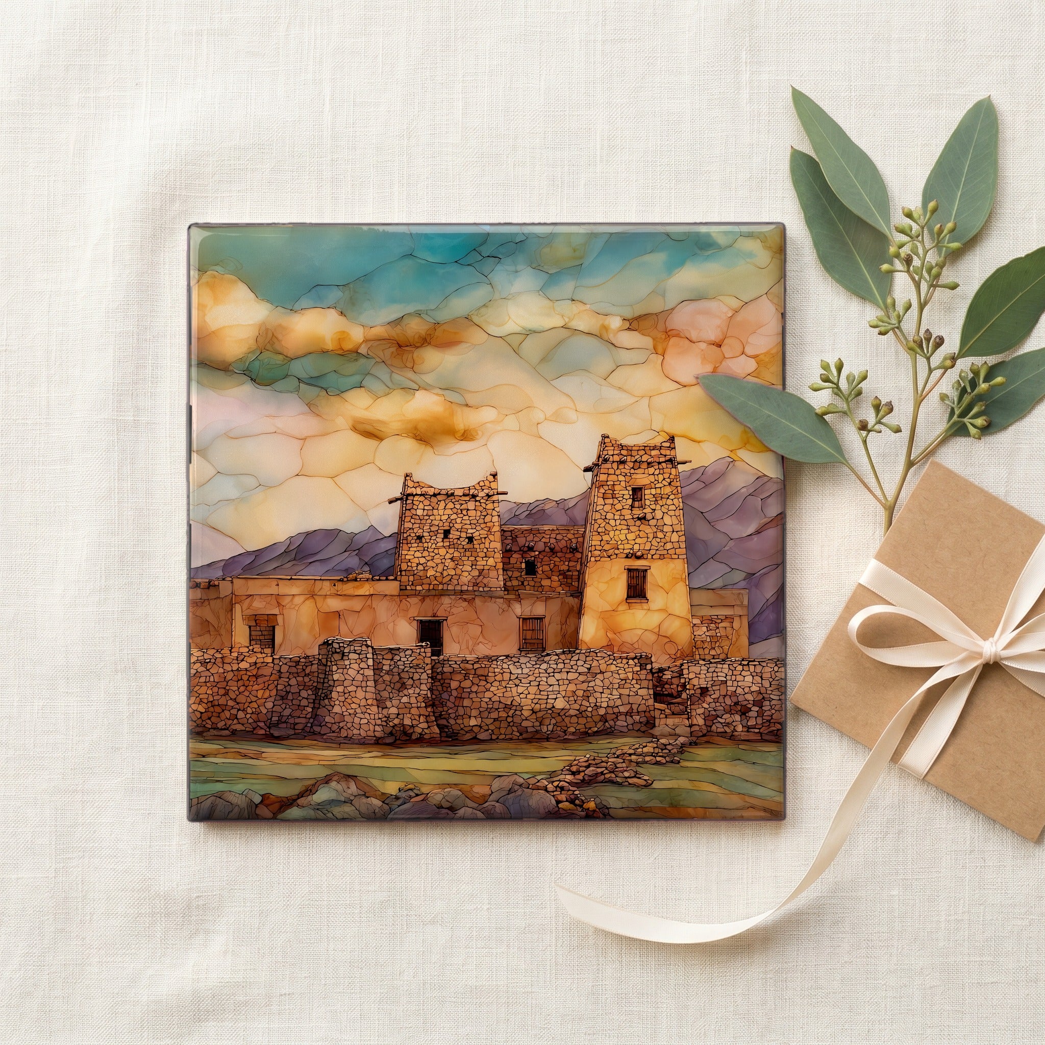Bents Old Fort Ceramic Art Tile — gifting