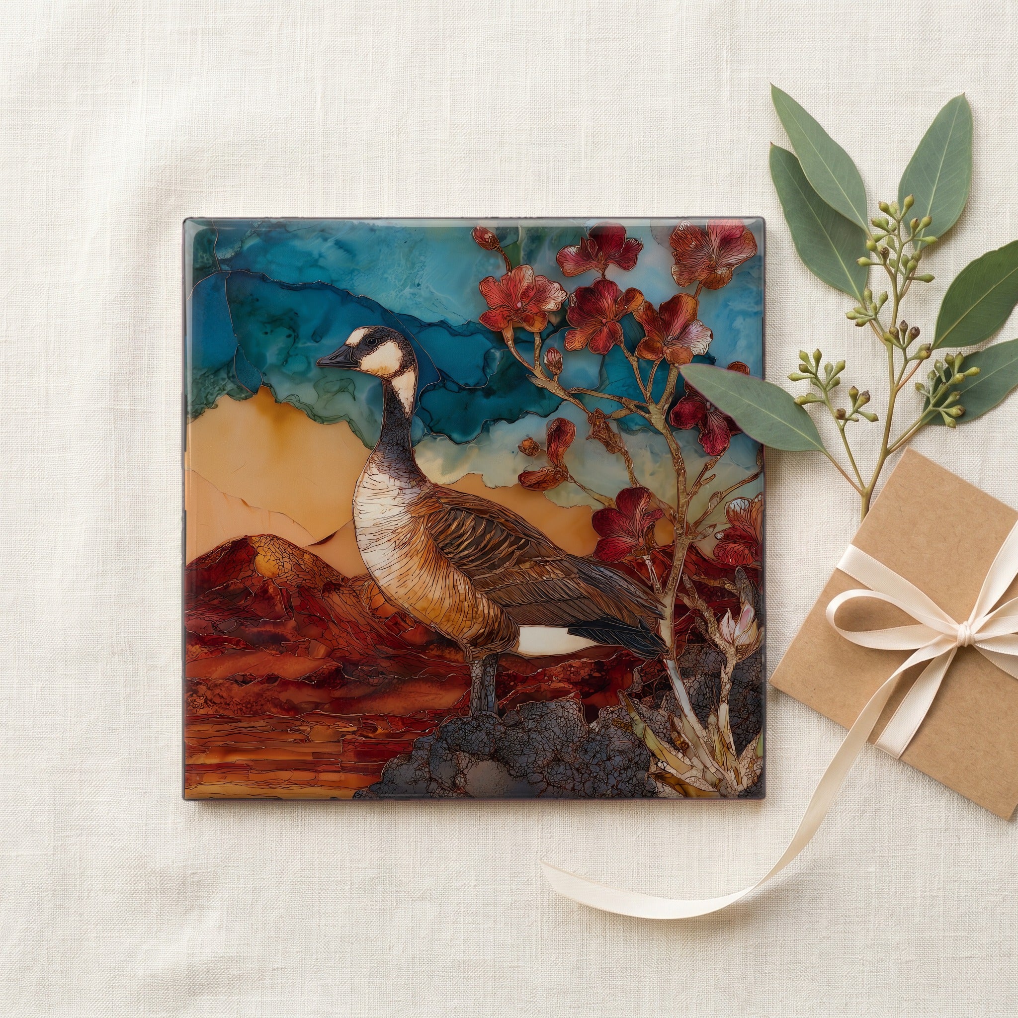 Nene Haleakala Maui Ceramic Art Tile — gifting