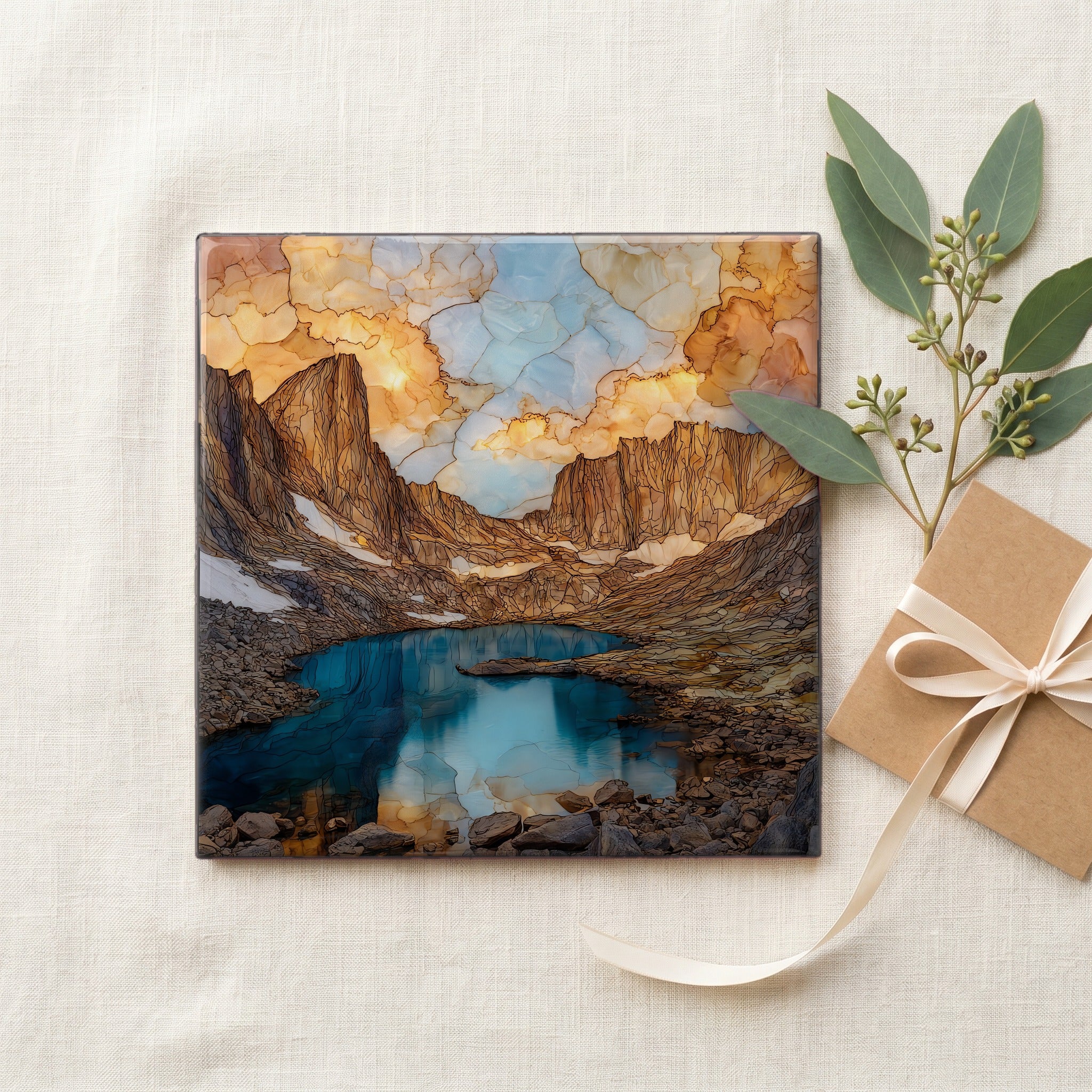 Sky Pond Rocky Mountain National Park Ceramic Art Tile — gifting