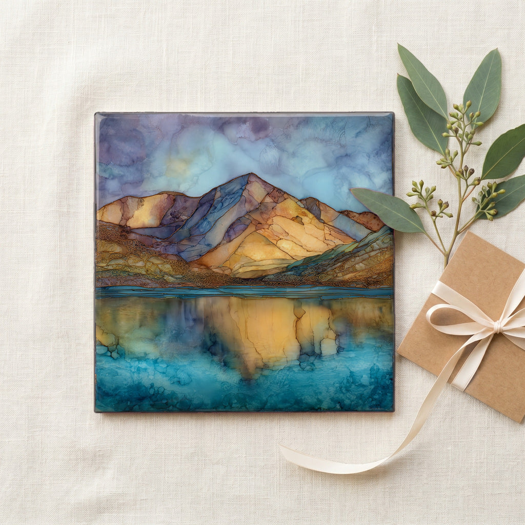 Mount Elbert highest peak Sawatch Range Ceramic Art Tile — gifting