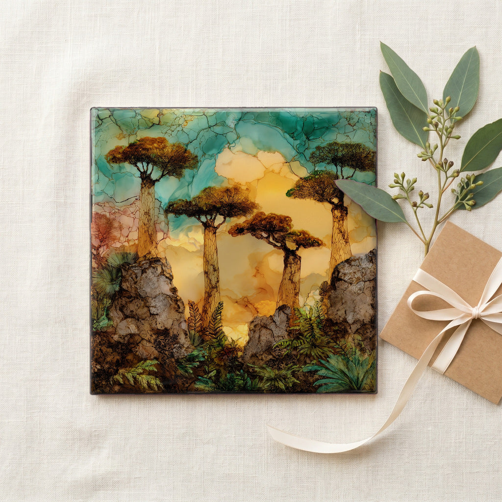 Lava Trees Monument Big Island Ceramic Art Tile — gifting