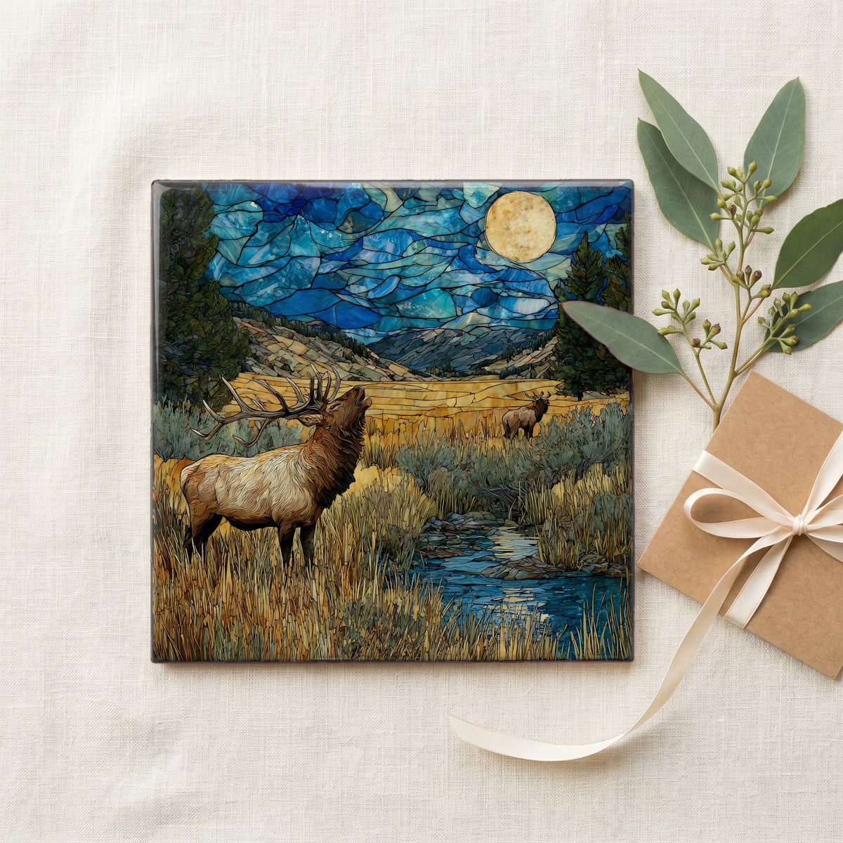 a six-by-six bull elk bugling in — gifting