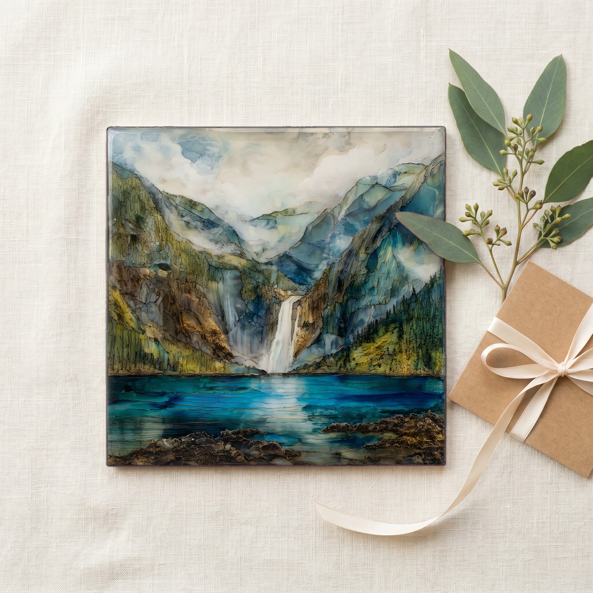 Nugget Falls beside Mendenhall — gifting