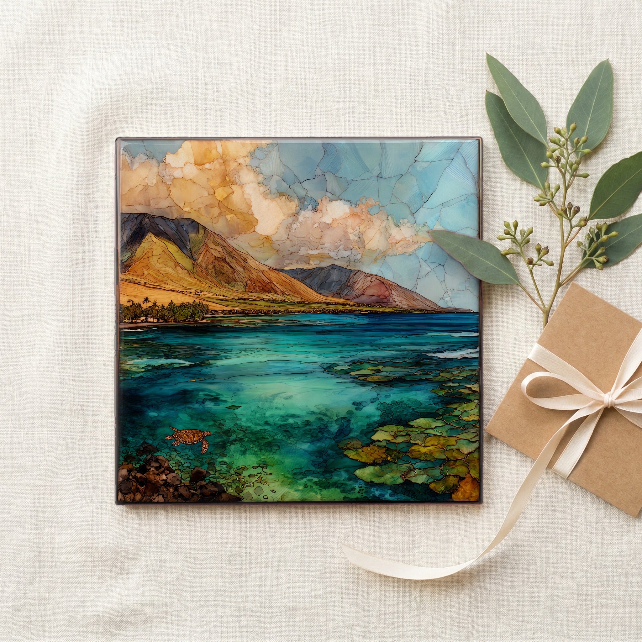 Olowalu Reef Maui Ceramic Art Tile — gifting